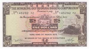 Hongkong 5 Dollar 1975  p.181f